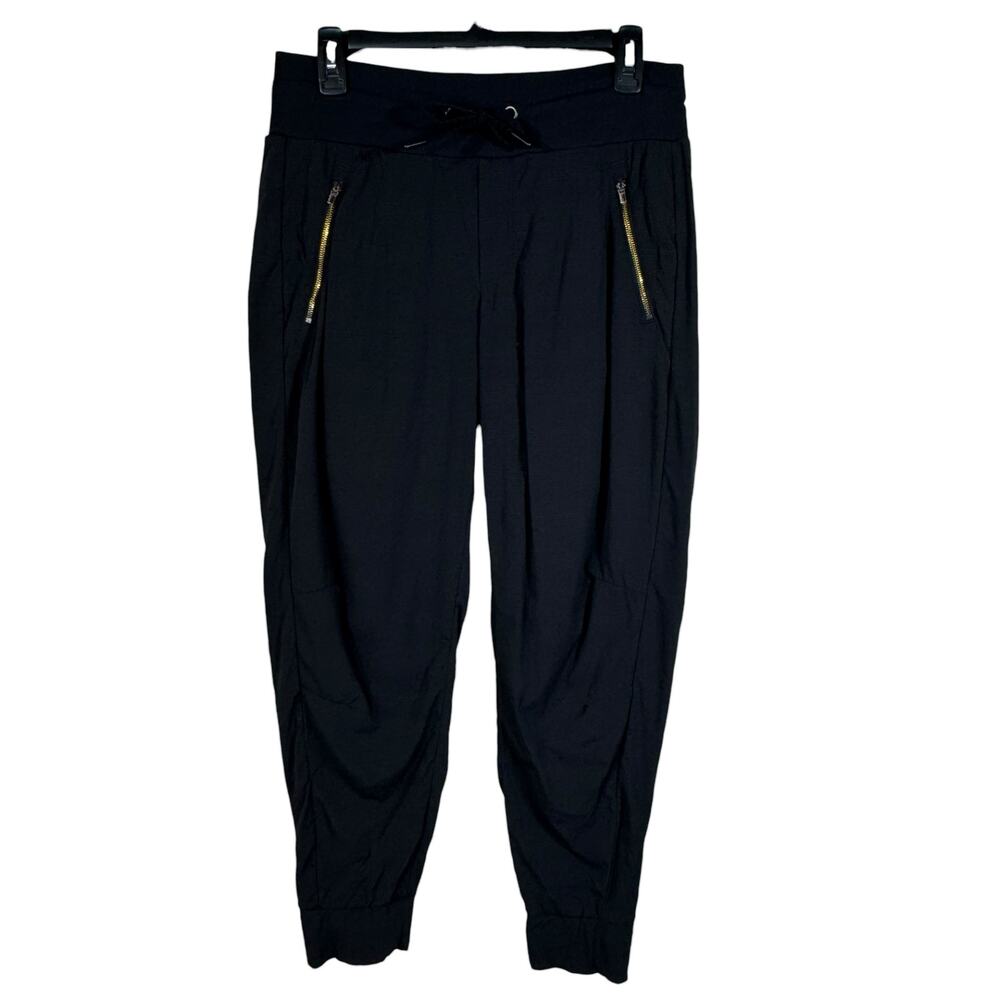 Athleta SZ 6 Trekkie North Jogger Pants Pull-On Cuffed Stretch Zip Pockets UPF